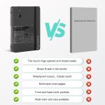 CAGIE A5 Binder 6 Ring Notebook with Dividers Refillable Planner Binder with Pockets, Refill Paper Include Planning Square Ruled and Dotted Pages, 7 x 9.25 in, (Grey and Grey, A7 & A5 Dot Page)