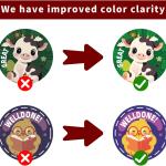 3 Rolls of Reward Stickers for Kids, 1500 Pcs Teacher Motivational Stickers Supplies for School Classroom Home, 24 Designs (Each Measures 1 in Diameter)