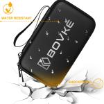 BOVKE Hard Electronics Organizer, Travel Cable Organizer Bag, Tech Organizer Case for Power apter Chargers Cables Earbuds Flash Drives and Other Electronics Accessories & Supplies, Black