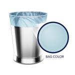 Color Scents Small Trash Bags - 4 Gallon, 60 Bags (1 Pack of 60 Count), Twist Tie - Light Blue in Ocean Mist Scent with Microban