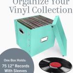 Snap-N-Store Vinyl Record Storage Box - 12" - 1 Pack- Crate Holds up to 75 Vinyl Albums - Mint