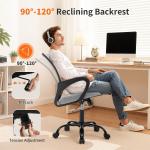 BestOffice Office Chair Ergonomic Cheap Desk Chair Mesh Computer Chair Lumbar Support Modern Executive justable Stool Rolling Swivel Chair for Back Pain (Grey)