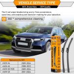 OEM Wiper Bles Replacement for Audi A4 Q5 Q3 A5 RS5 S5 allro 2009-2020 Original Equipment Replacement Windshield Wipers 24 inch / 20 inch -Original Factory Quality (Set of 2) Top Lock 16mm