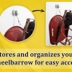 Wheelbarrow Hanger Bracket Kit – Wall Mount for Dolly and Yard Tool Storage