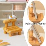 Mini Cat Chair Phone Stand - Cute Wooden Design Holder for Cellphones, Tablets, Home & Office Desk Decor