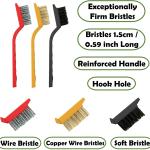 Crevice Cleaning Brush Set, Multi-Purpose Hard Bristle Brushes for Deep Cleaning Kitchen, Bathroom, Grout, Sink, Cup, Teapot, Bottle, Blender, Corners, Tight Spaces & More