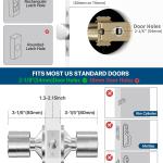Signstek Keyless Entry Door Lock, Door Knob with Keyp, Smart Code Door Lock, Mute Mode, Passage Function, Easy to Install, Satin Nickel