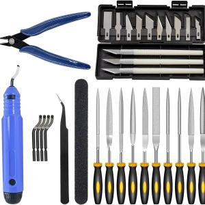 32 Piece 3D Print Tool Kit Includes Debur Tool, Cleaning, Finishing and Printing Tool,3D Print Accessories for Cleaning, Finishing and Printing 3D Prints