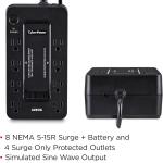CyberPower ST425 Standby UPS Battery Backup and Surge Protector, 425VA/260W, 8 Outlets, Compact, UL Certified