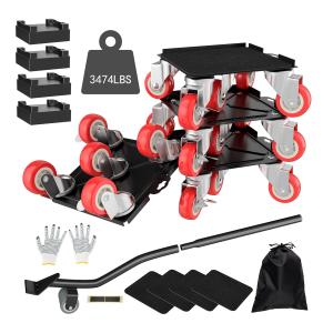 Furniture Dolly,Furniture Movers with 5 Wheels,Carbon Steel Panel Heavy Duty Dolly,Furniture Lifter with 5 360° Rotatable Rubber Universal Wheels,Maximum Lo 3474LBS