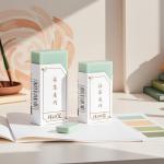 2pcs Green Eraser, Traceless Matcha Green Eraser, Creative Pencil Erasers, Crumbless Wiping Tools Correction Supplies, 4B Art Erasers Standard Pencil Erasers