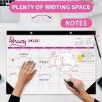 Desk Calendar 2026, Wall Calendar 2026-2027 Large Size 17" X 12" Covers January 2026 to June 2027, Pink Cute Desktop Monthly Calendar for Home Classroom School or Teacher Gifts & Office Supplies