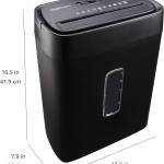 Basics Cross Cut Paper and Credit Card Shredder, 12 Sheet (New Model), Black