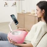 Lamicall Tablet Pillow Stand Holder - [Food-Gre Bowl][Soft & Fluffy] iP Stand w/justable Arm, Kindle Accessories for Reing in Bed, Lap Kindle iP Holder for 4.7-13" Tablet, E-Reer, iPhone