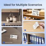 CLABEL Desk Bluetooth Barcode Label Printer: 221D Label Maker with Direct Thermal Printing, 2 Inch Print Width for Barcodes dress Shipping Warehouse with 1 Roll Label