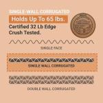 BOX USA Shipping Boxes Medium 12"L x 9"W x 4"H 25-Pack - Corrugated Cardboard Box for Moving, Mailing, Packing, Packaging and Storage