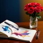 Black Universal Fountain Pen Ink Converter Standard Push Piston Fill InkAbsorber and Deft Writing and Correction Supplies Pens and Refills, Fountain Pens