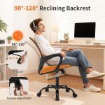 BestOffice Office Computer Chair Ergonomic Mesh Desk Chair with Lumbar Support Modern Executive justable Stool Rolling Swivel for Back Pain (Orange)