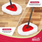HOMEXCEL Mop Replacement Hes Compatible with O-Cedar EasyWring Spin Mops 3 Pack-Washable Microfiber Spin He Refills-Easy Cleaning Mop He Replacement