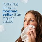 Puffs Plus Lotion Facial Tissues, 4 Family Boxes, 124 tissues per box