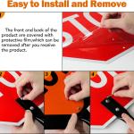 T&R (2 Pack) Large Stop Slow Sign with Handle, 18 x 18 Inches Double Sided Stop/Slow Traffic Sign, Rust Free Aluminum Reflective, Weather Resistant, Waterproof, Fe Resistant, Easy to Mount(Orange)