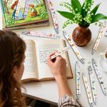 Dog Ballpoint Pens Gifts - 24 Pcs Cartoon Dog Pen Set for Dogs Lovers Puppy Paw Print Animal Retractable Smooth Writing Ballpoint Pen Gifts for Women Men Students Office School Supplies