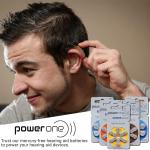 Power One Size 312 Hearing Aid Battery No Mercury, 60 Batteries