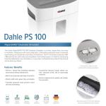 Dahle PaperSAFE PS 100 Paper Shredder, Oil Free, Jam Protection, Security Level P-4, 5 Sheet Max, Shreds Staples, Paper Clips & Credit Cards