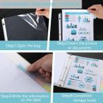 3 Set Clear Binder Dividers with Tabs, 8 Tab Plastic Sheet Protectors for 3 Ring Binder Letter Size, 8.5x11 Binders Dividers with Pockets and Tabs, White Divider for Home, Office, School (Pastel)