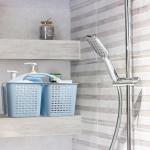 Tiawudi Portable Shower Cdy, Cdy Organizer with Handle, Plastic Shower Basket Hold Soap, Shampoo, Hair Supplies and Beauty Products, Cleaning Supplies Organizer for Home, Dorm, Shelf and Cabinet