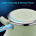 Vegetable Chopper, Electric Garlic Chopper, 250ML USB Rechargeable Mini Blender, Powerful Small Food Processor, Blender to Vegetable, Wireless Food Cutter for Ginger, Chili, Fruit, Meat, etc（Green）