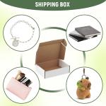 7"x5"x2" Shipping Boxes Set of 3, White Corrugated Cardboard Box Literature Mailer