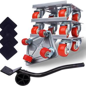 Furniture Dolly Sliders, Furniture Movers with 360° Rotation Wheels, Furniture Lifter Tool Set, Upgred Carbon Steel Panel Dolly, Suitable for Moving Heavy Furniture, Appliances, Cabinet, Fridge