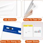 Post-it Super Sticky Easel P,25 in x 30 in Self Stick Flip Chart Paper,30 Sheets/P,2 P/Pack,Large White Premium Anchor Chart Paper,Easel Paper for Teachers,Businessmen,Office Workers