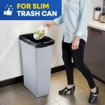 23 Gallon Trash Bags, 1 Mil Black Waste Bags, Fits Slim Jim 23 Gal Trash Cans, 29" x 44" Tall Garbage Trash Can Liners 200 Pack