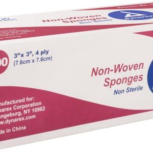 SurgiMac Gauze Non-Woven Sponges, Non-Sterile, 3 x 3 inch, 4-Ply, 200-Count