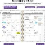 2026 Planner, Weekly and Monthly Calendar Planner for Women, Jan 2026 - Dec 2026, Hardcover Planning Agenda book with Tabs, Spiral Bound, Inner Pocket, Perfect for School Office Supplies, 6.3" x 8.5"