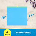 300 Count 15 Micron Extra Thick 4 Gallon Drawstring Small Trash Bags, Sturdy & Tear-Resistant Small Garbage Bags for Bathroom, Office, Bedroom & Kitchen