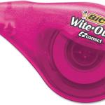 BIC WOTAPP418 Wite-Out EZ Correct Correction Tape, Non-Refillable, 1/6-Inch x 400-Inch, 4/Pack
