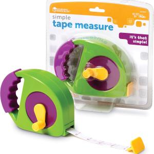 Learning Resources Simple Tape Measure - Kids Construction Toys, Preschool Activities, Pretend Play for Toddlers , Height Measurement Counting Tool, Fine Motor Skills, Homeschool