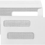 500 No. 8 Flip and Seal Double Window Security Check Envelopes - Designed for Quickbooks Printed Checks - Number 8 Size 3 5/8 Inch x 8 11/16 Inch