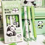 6 Pcs Cartoon Retractable Pens Gel Ink Pens Cute Panda Pen 0.5mm Black Ink Writing Pen Office School Supplies for Women Girls (Panda)