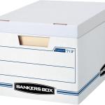Bankers Box 12 Pack Standard Duty File Storage Boxes, Standard Assembly, Removable Lid, Letter/Legal (0071301)
