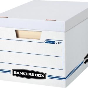 Bankers Box 12 Pack Standard Duty File Storage Boxes, Standard Assembly, Removable Lid, Letter/Legal (0071301)