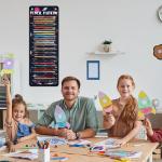 Sabary Pencil Parking Pocket Chart Pencil Dispenser Organizer Holder Nylon Fabric with Grommets and Magnetic Strip for Kids Teachers Classroom School Storage Supplies(Novel)