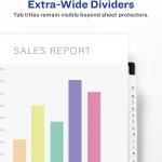 Avery Extra-Wide Dividers for 3 Ring Binders, 26 Tabs per Set, Customizable Table of Contents, Multicolor Tabs, Works Great with Sheet Protectors (11166)