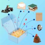 25 Pack Shipping Boxes, 8 x 6 x 3 inch Corrugated Cardboard Packing Small Mailer Box for Mailing Business Packaging, Gifts, Decorations, Blue Kraft