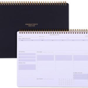 Weekly Acemic Planner for Student - 54 Weeks Spiral Dashboard Desk P Is The Perfect Organizer for Managing Your School & Personal Life - Study Planner for Year Productivity