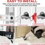 MBBEST Portable Door Lock & Door Stop Alarm,Dual Protection Security Devices Pocket Door Stopper Self Defensey Tools for Hotel Travel Home Apartment House, Red/Black