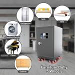 Furniture Dolly Set 5 Wheels Heavy Duty, Furniture Movers with Silent Rubber Wheels, 360° Rotation with Brake, 1400Lbs Lo Capacity, Furniture Lifter for Easy Moving Large Furniture.